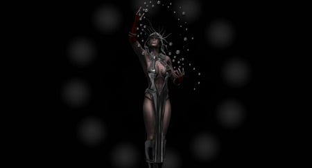 Elf - elf, black, fantasy, 3d