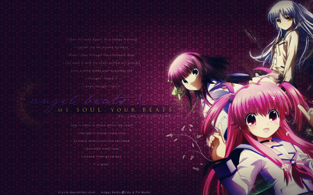 My Soul, Your Beat - anime, angel beat, yui, kanade