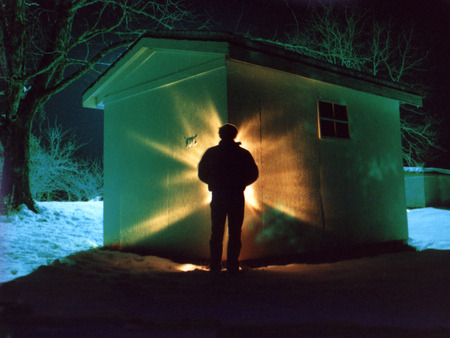 Effluvia of Snow - glow, shed, man, light