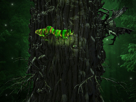 Killer Kamoflage - face, camofloge, tree, green