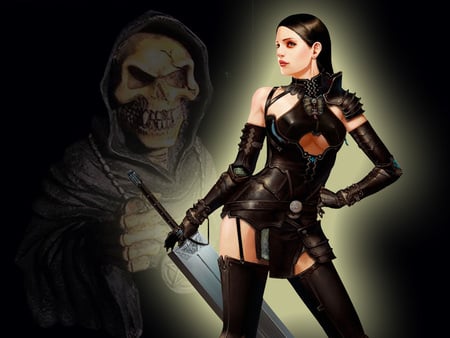 Reaper and Dominatrix - reaper, death, dominatrix