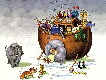 Noah's Ark. - entertainment, cartoons, noah, ark, funny