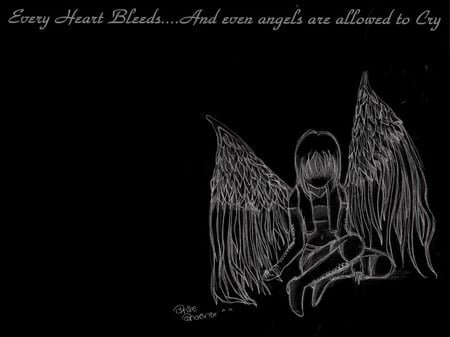 Despair of an Angel - despair, black, angel