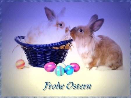 Happy Easter - Frohe Ostern - bunny, hare, easter, happy easter, easter eggs, holiday, self made, happy eastern, eastern, holly day, bunnys, easter hare