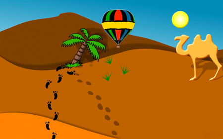 baloon in the desert - funny