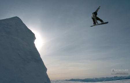 Snow Boarder on Whistler! - ice, wonderland, winter, canada, snow boarder, snow, vancouver, mountain