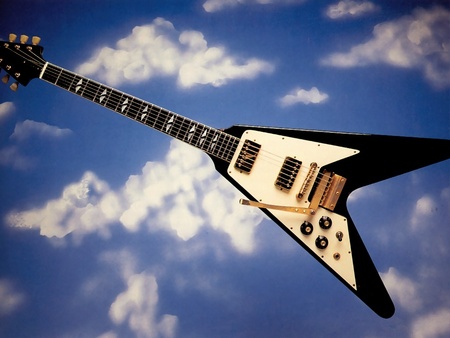 Jimi Hendrix, Gibson Flying V - guitar, flying v, hendrix