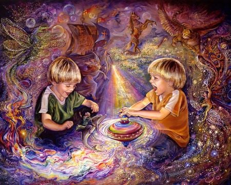 The Magic Spinning Top - children, magic, top, fantasy, spinning