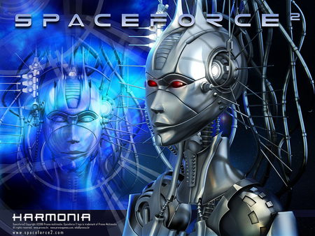 Space Force - scifi, cyborg, game, female