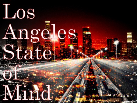 Los Angeles State of Mind - road, los angeles skyline, los angeles, red