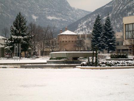 Vratza - snow, architecture, vratza, bulgaria