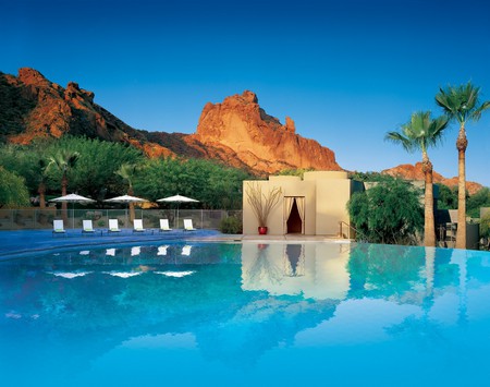 Beautiful Pool - beautful, chairs, mountains, pool