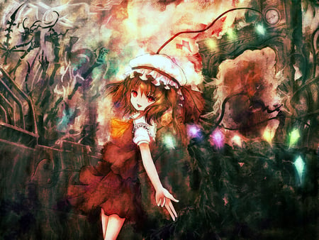 More Flandre Time! - vampire, short hair, touhou, flandre scarlet, wings, ribbon, blonde hair, red eyes