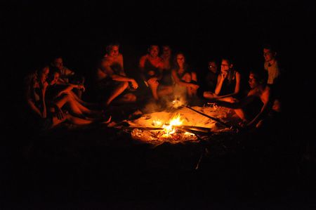 Fellowship - gathering, night, fellowship, campfire