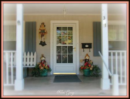 Fall Porches - clean, fall, decorations, crisp, chairs, shuuters