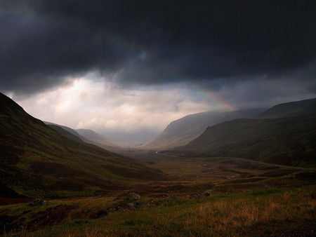 mountains at sunrise - hills, nature, grass, mountains, sky