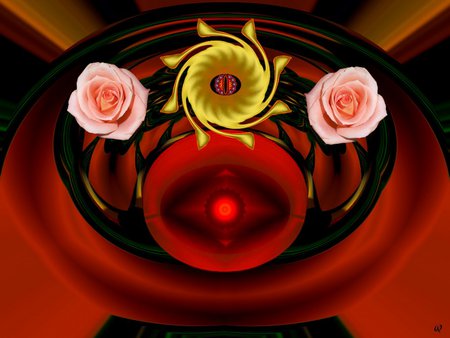 Rosey - abstract, eye candy, collage, 3d, fractal