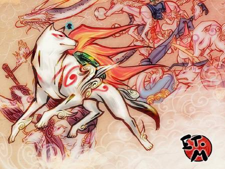 Amaterasu and Gods - amaterasu, gods, okami, wall