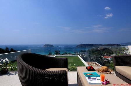 What A View! - biew, table, chairs, terrace, ocean, home