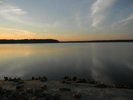 Lake sunset - clouds, sunset, lake, mississippi, reufge