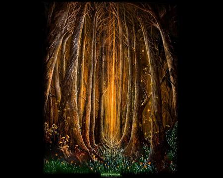 Forest Window 2 - forest, fantasy, dark, digital art, hd