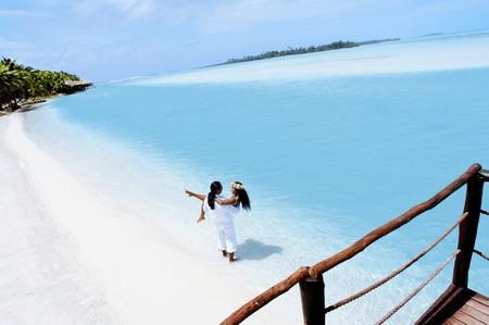 Just Married! - wedding, hawaii, ocean, couple