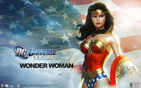 DC Universe Online - Wonder Woman in  ( Widescreen) - woman, wonder, universe, dc, online -