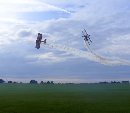 wing-walkers. - girls, daring, excitment, planes