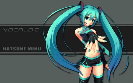 Miku Hatsune - vocaloid, anime, miku, girl, cute, hatsune