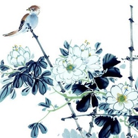 Flowers and bird