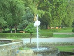 Fountain in garden