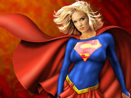 SuperWoman - cape, blonde, super woman, heroina