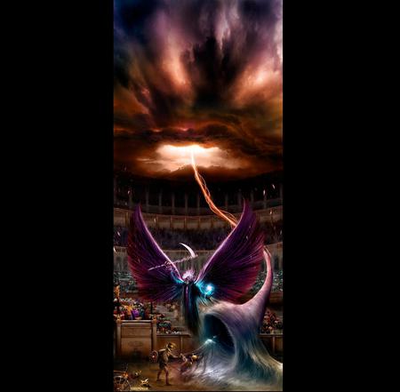 Gabriel - hd, hell, 3d, magic, digital art, wings, fantasy