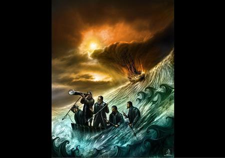 Moby Dick - storm, group, fantasy, hell, digital art, hd, sea, 3d