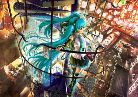 Vocaloid - Hatsune Miku - vocaloid, anime, miku, girl, hatsune