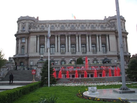 National Military Circle - water, romania, buillding, bucharest