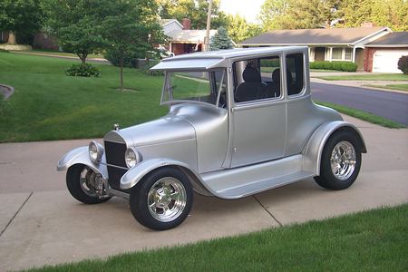 1926 ford coupe silver - ford, coupe, silver, 1926