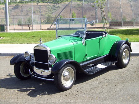 1926 ford roadster green - ford, green, 1926, roadster