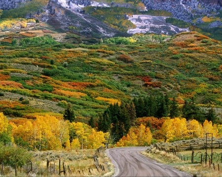 autumn landscape - fall, autumn, view, landscape, colors, mountains