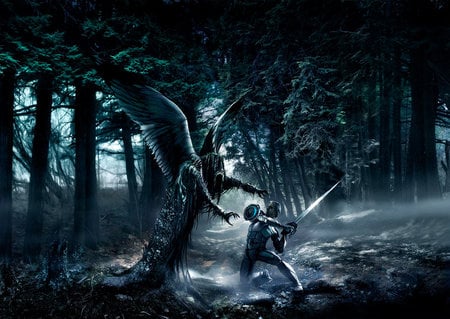 Tree Hugger - hd, warrior, 3d, digital art, sword, tree, fantasy