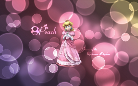 Princess peach bubbles - mario, bubbles, colorful, peach