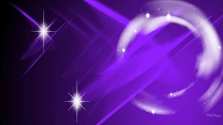 Purples Abstraction - swirls, stars, abstract, purple, streaks, swish, widescreen