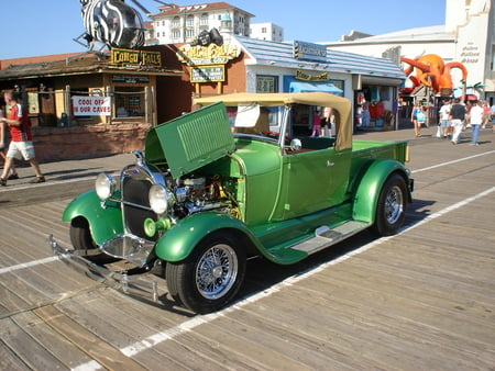 1928 ford pickup truck green - ford, truck, 1928, pickup