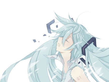 miku - 01, vocaloid, miku, blue hair