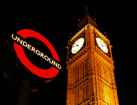 London at night - underground, england, big ben, london, night, gb