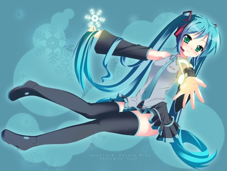 Miku Hatsune - hatsune, girl, anime, miku, cute