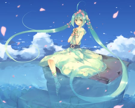 hatsune miku - cute, vocaloid, miku, blue hair