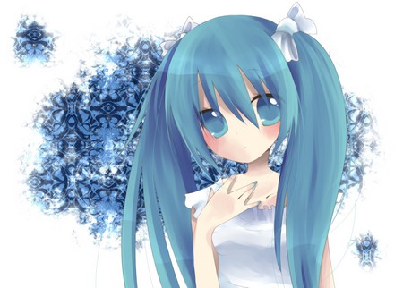 hatsune miku - vocaloid, miku, cute, blue hair