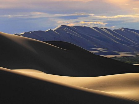 Mongolia desert - duna, desert, mongolia, sand, mountain