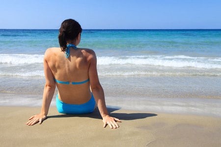 This Could Be Me! - sitting, beach, lady, enjoying